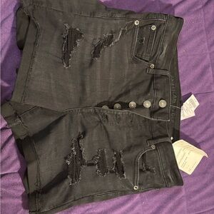 American Eagle Outfitters Black High Waist Shorts
